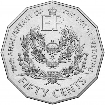 2017 50c Royal Wedding 70th Anniversary Uncirculated Coin